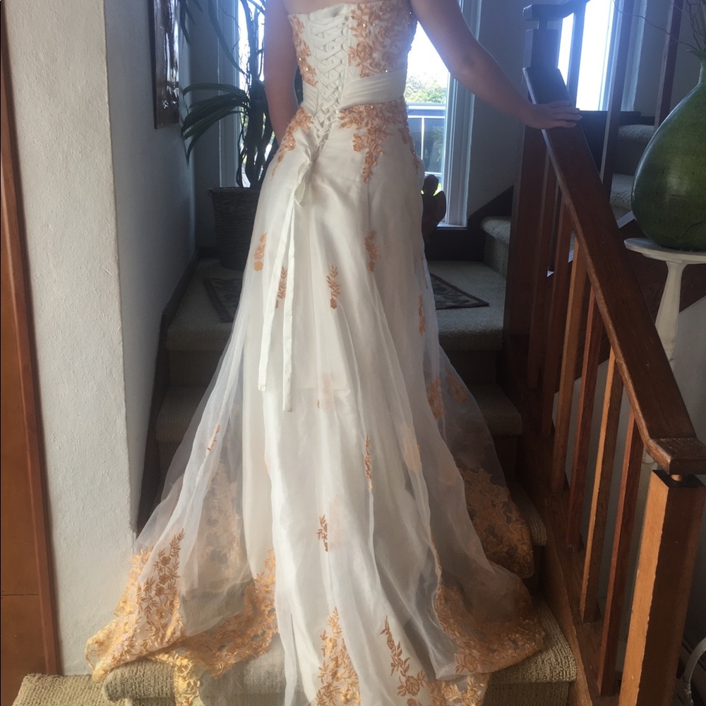 COPY - White and Gold Wedding Dress